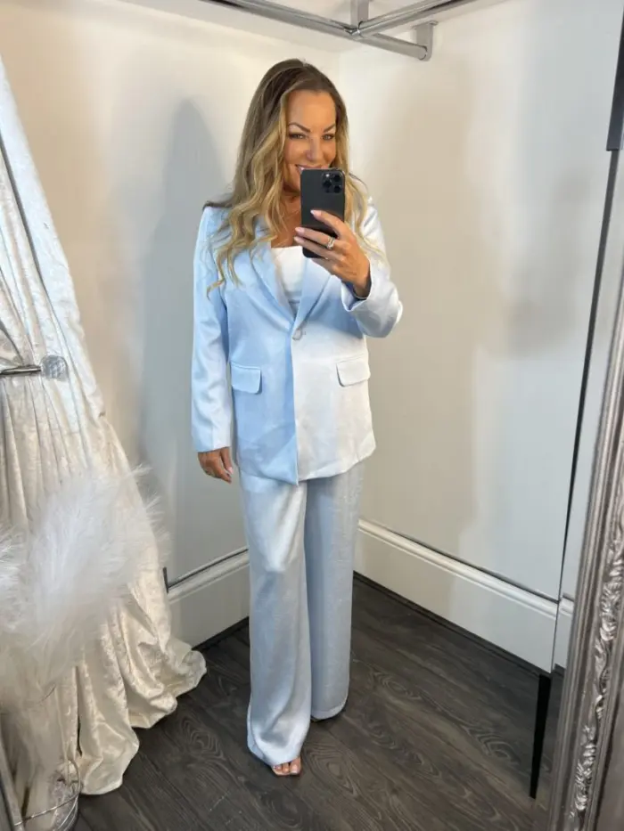 blue suit