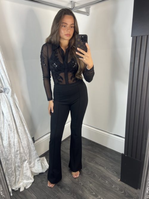 Sheer floral bodysuit outlet