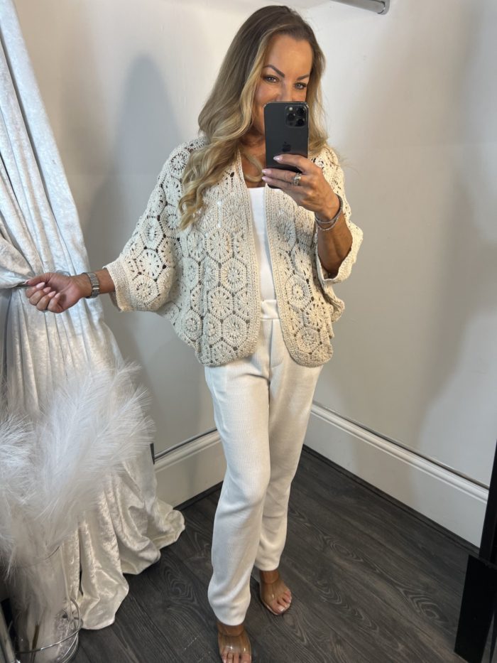 Crochet Bat Wing Cardigan - Image 2