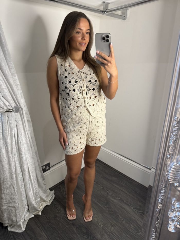 Crochet Waistcoat And Short Set - Image 3