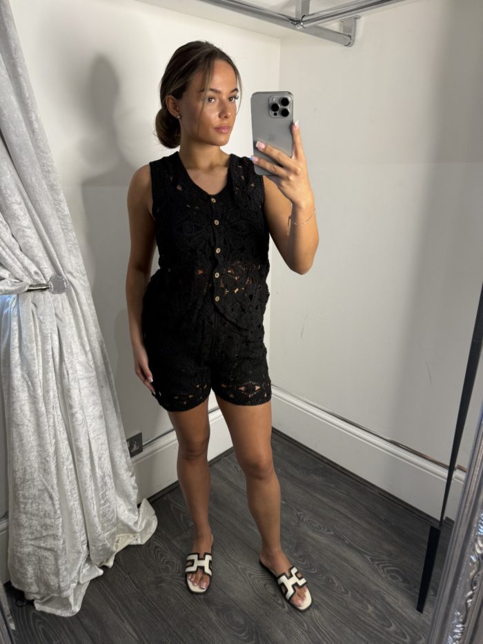 Crochet Waistcoat And Short Set
