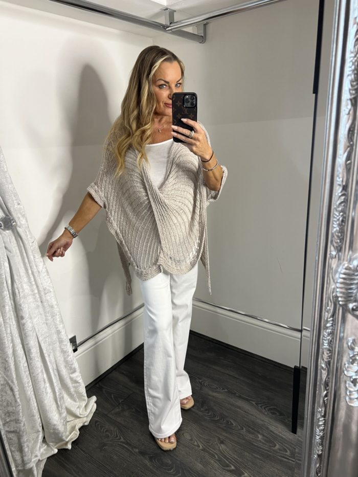 Metallic Mehs Cross Over Jumper - Image 3