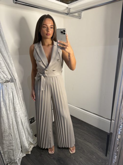 taupe leated trouser jumosur