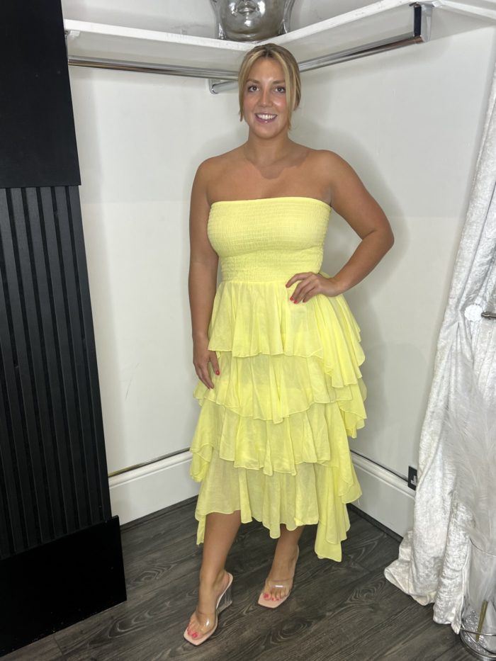 Bandeau Style Ra Ra Maxi Dress - Image 5