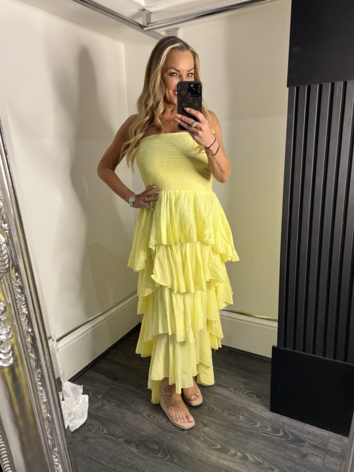 Bandeau Style Ra Ra Maxi Dress - Image 4