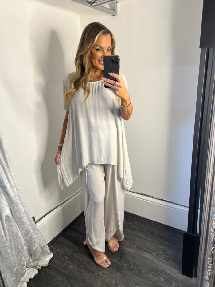 Harem Style Pants Co-ord With Side Split Detail - Image 5