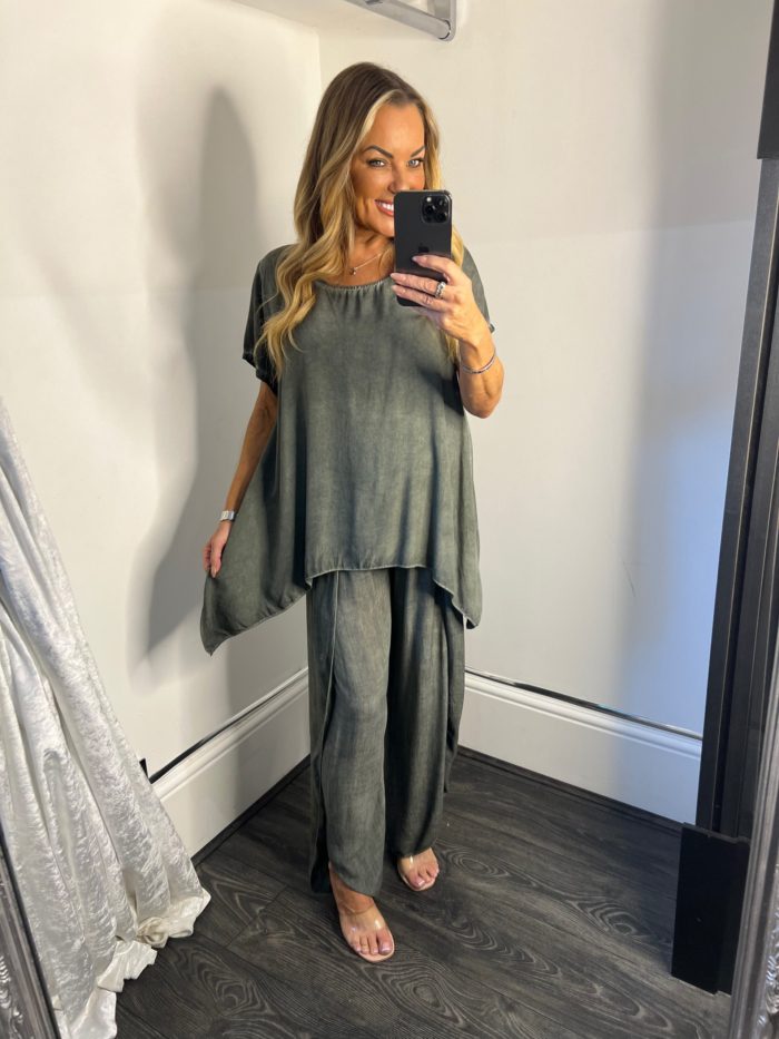 Harem Style Pants Co-ord With Side Split Detail - Image 4