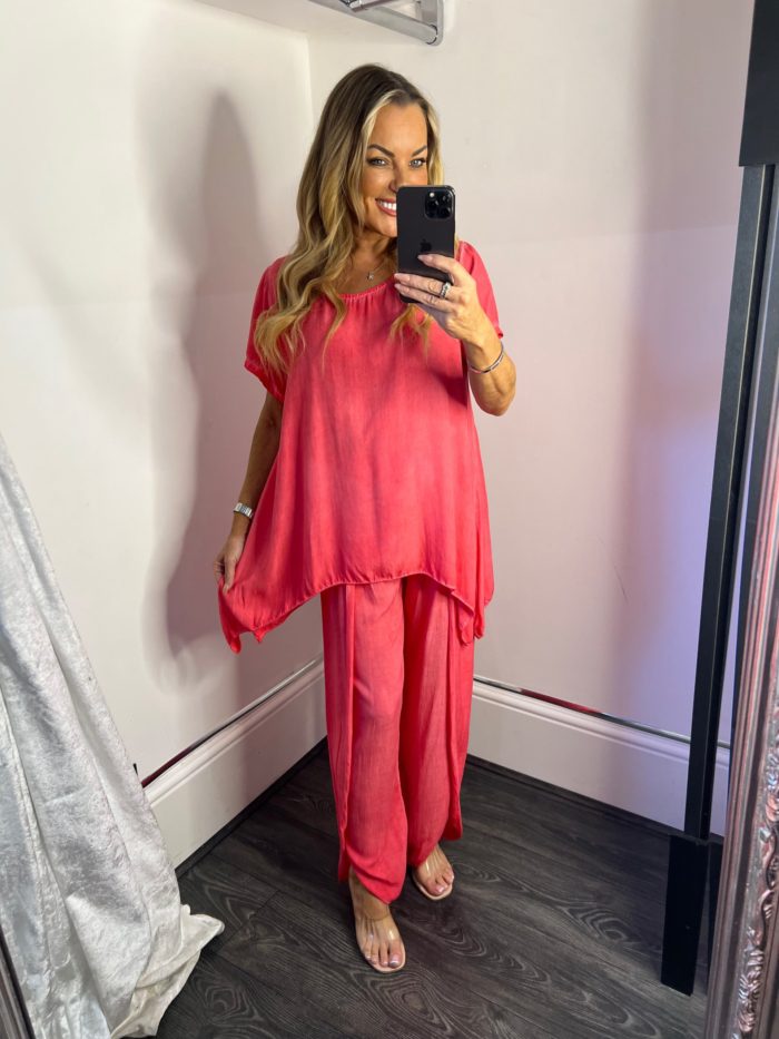 Harem Style Pants Co-ord With Side Split Detail - Image 2