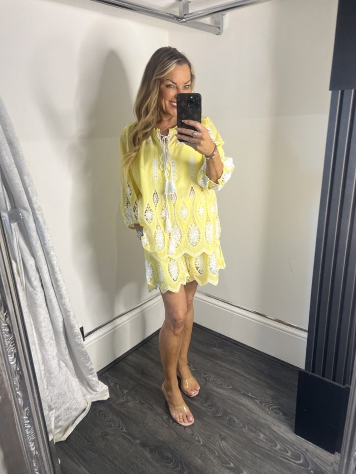Tunic Top And Short Set With Lace Detail