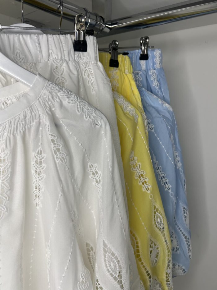 Tunic Top And Short Set With Lace Detail - Image 5