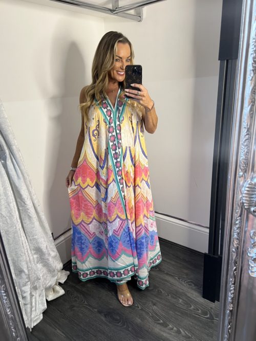 yellowpink halted maxi