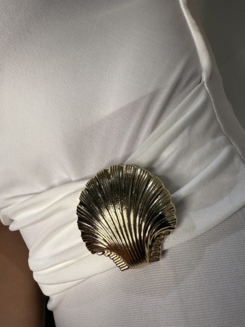 gold sheel dress