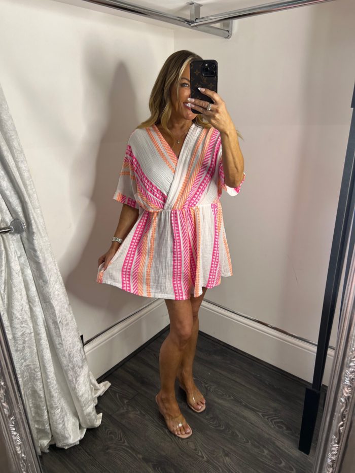 Neon Zig Zag Cheesecloth Playsuits