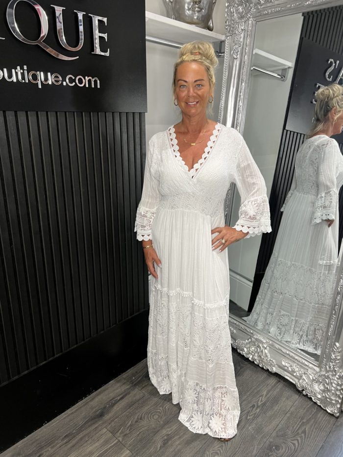 Lace Detail Maxi Dress