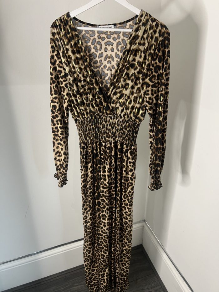 Lycra Feel Animal Print Jumpsuit - Image 4