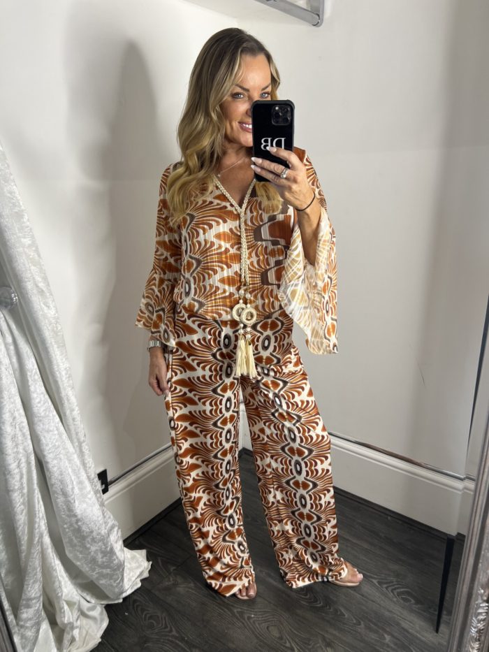 Chiffon Tunic Top and Wide Leg Trouser Set - Image 8