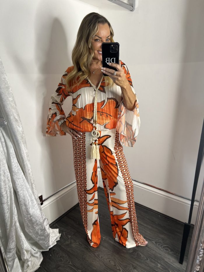 Chiffon Tunic Top and Wide Leg Trouser Set - Image 4