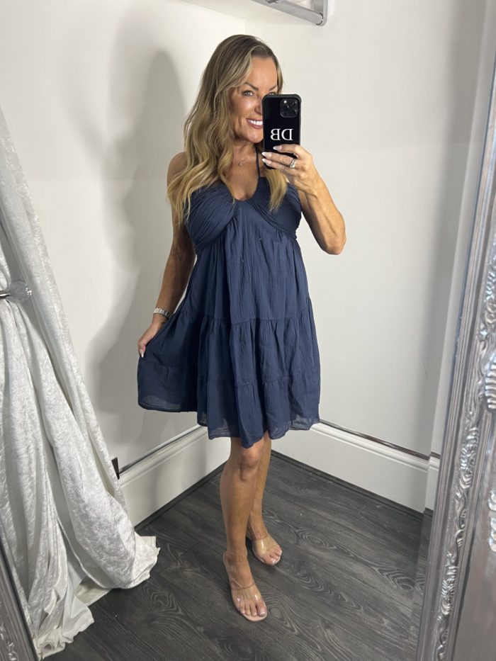 Halterneck Cotton Summer Dress - Image 5