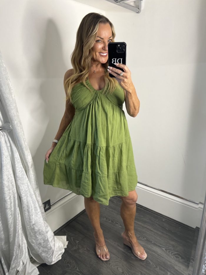 Halterneck Cotton Summer Dress - Image 3