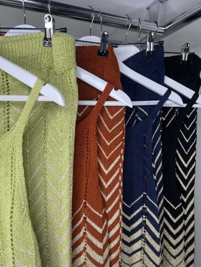 Metallic Gold Thread Zig Zag Co Ord - Image 7