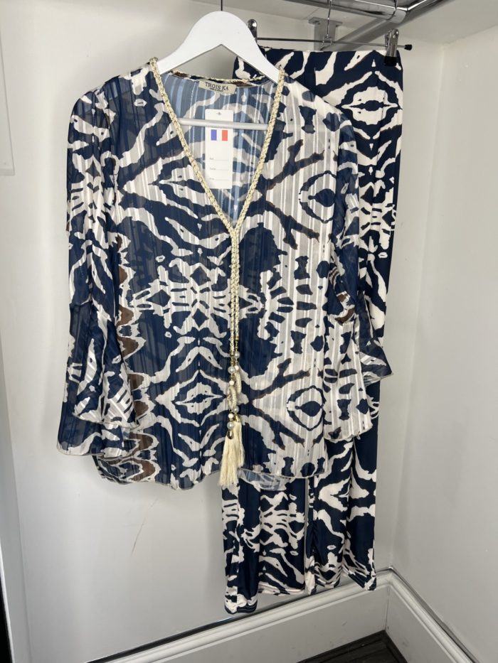 Chiffon Tunic Top and Wide Leg Trouser Set - Image 7
