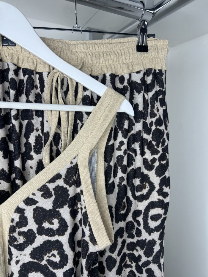 Animal Print Vest Top and Wide Leg Trouser Set - Image 4