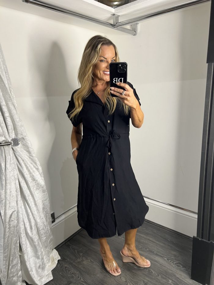Shirt Dress With Drawstring Detail - Image 5