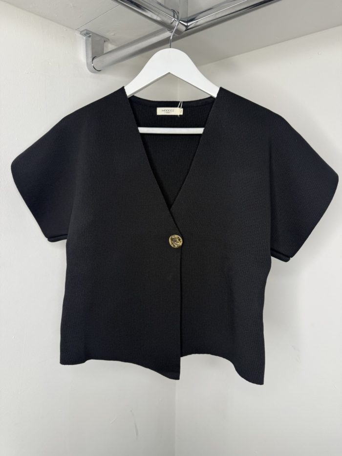 One Button Jumper With Asymmetric Hem - Image 4