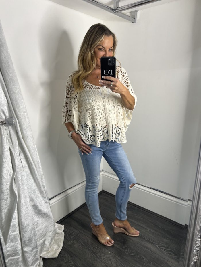 Crochet Batwing Jumper - Image 2