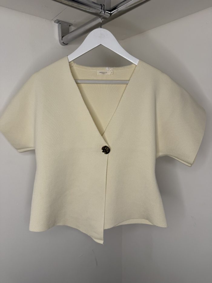 One Button Jumper With Asymmetric Hem - Image 3