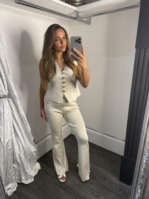 cream waistcoat set