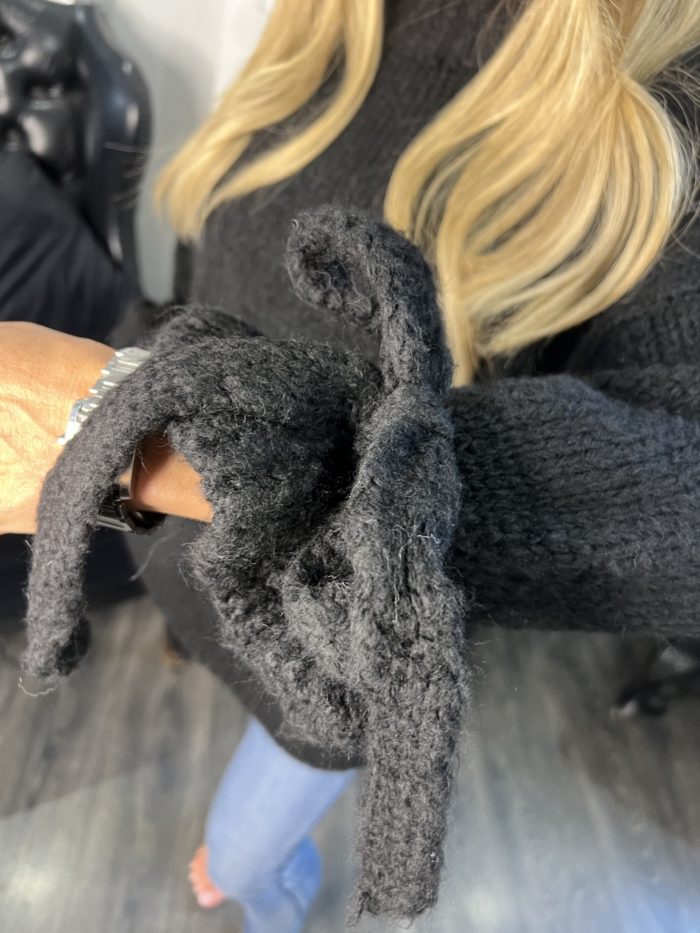 Tie Cuff Knitted Jumper - Image 4