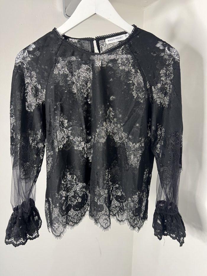 Lace Flared Cuff Blouse - Image 2