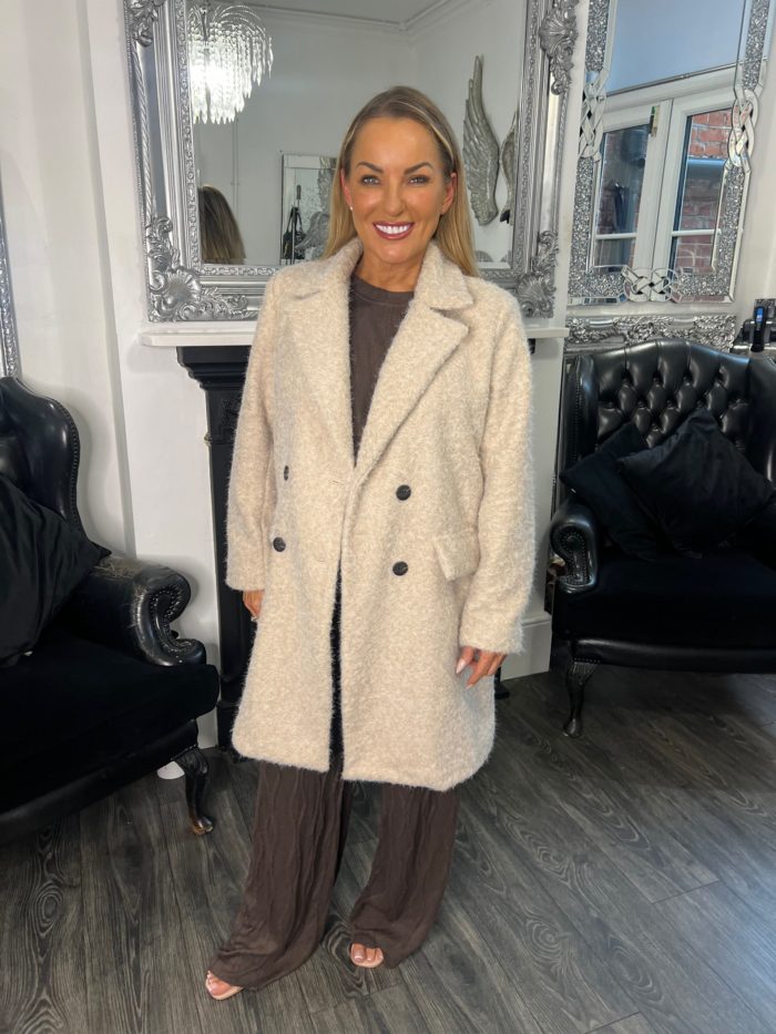 Wool Blend Double Breasted Overcoat