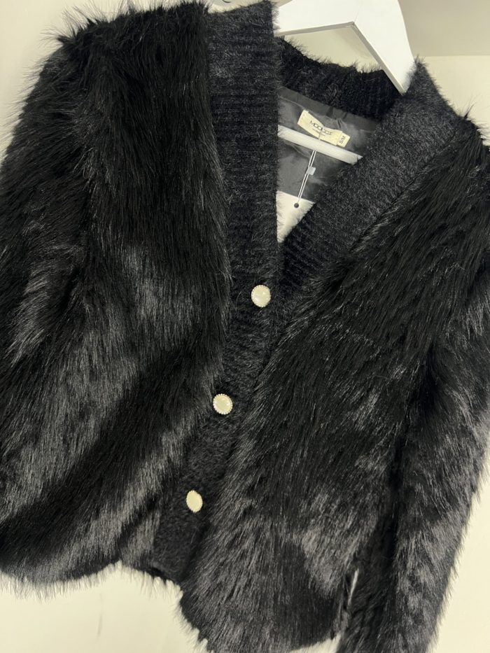 Faux Fur Coatigan - Image 7