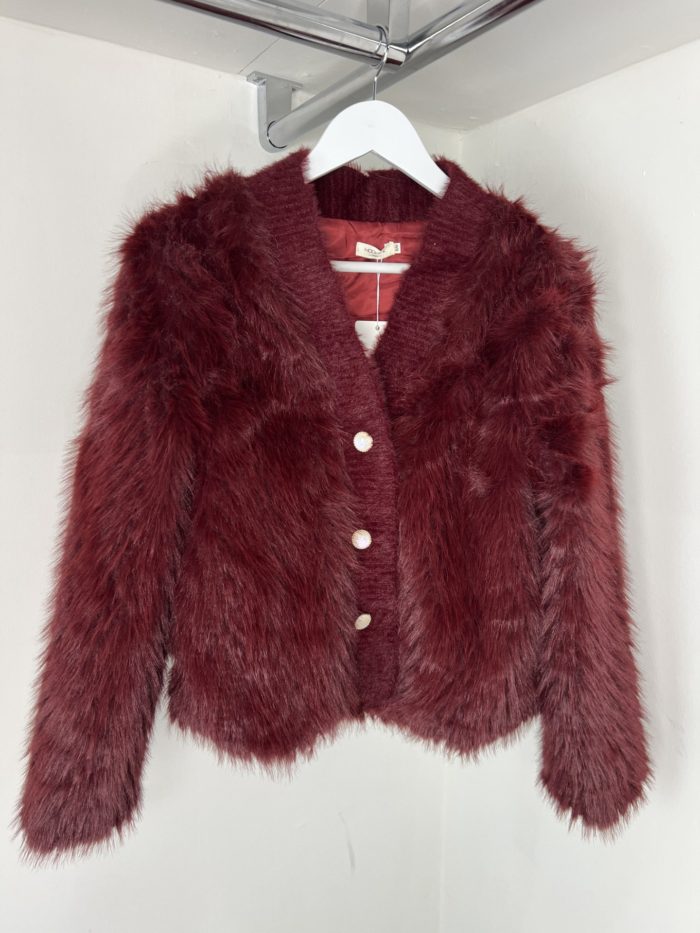 Faux Fur Coatigan