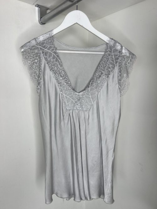 lace vest silver