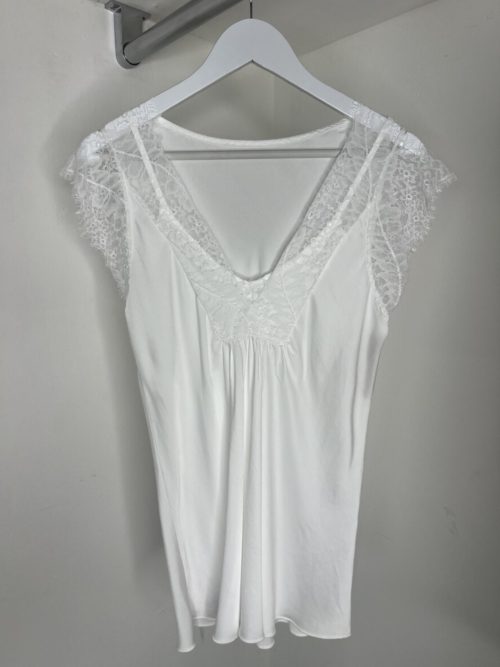 lace vest white