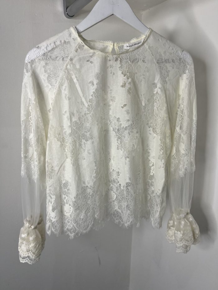 Lace Flared Cuff Blouse - Image 5