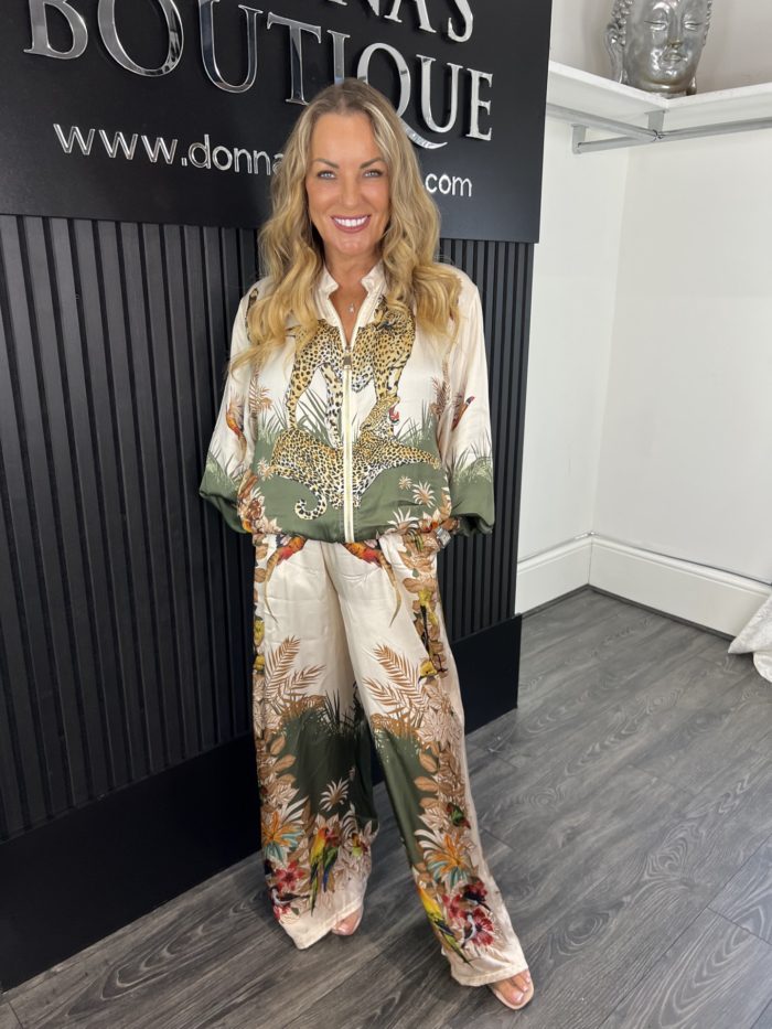 Safari Satin Feel Co-ord