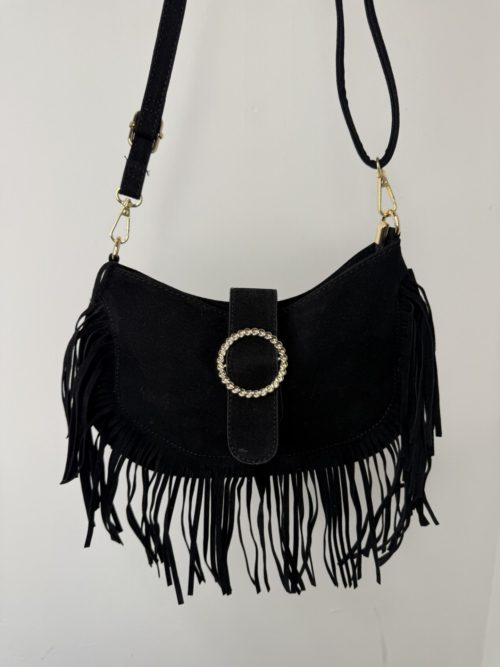 suede fring bag black 1