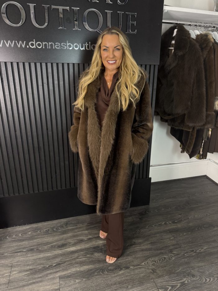 Brown Faux Fur Jacket