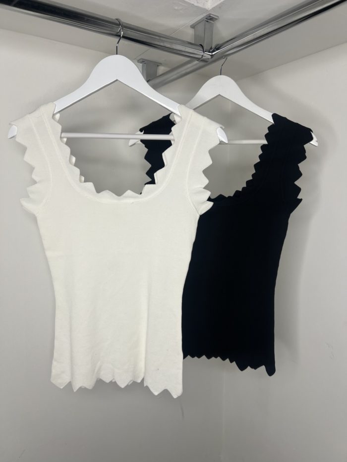 Zig Zag Trim Vest Top