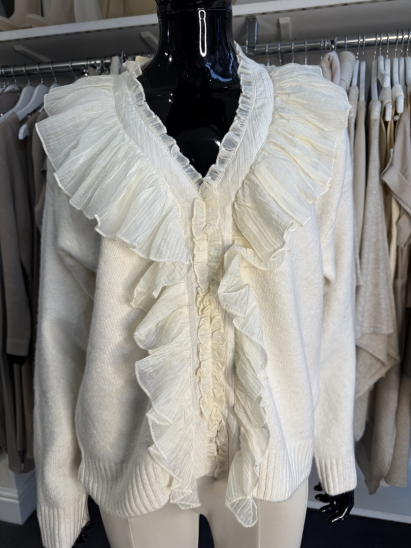 Thick Knit Jumper With Frill Detail - Image 3