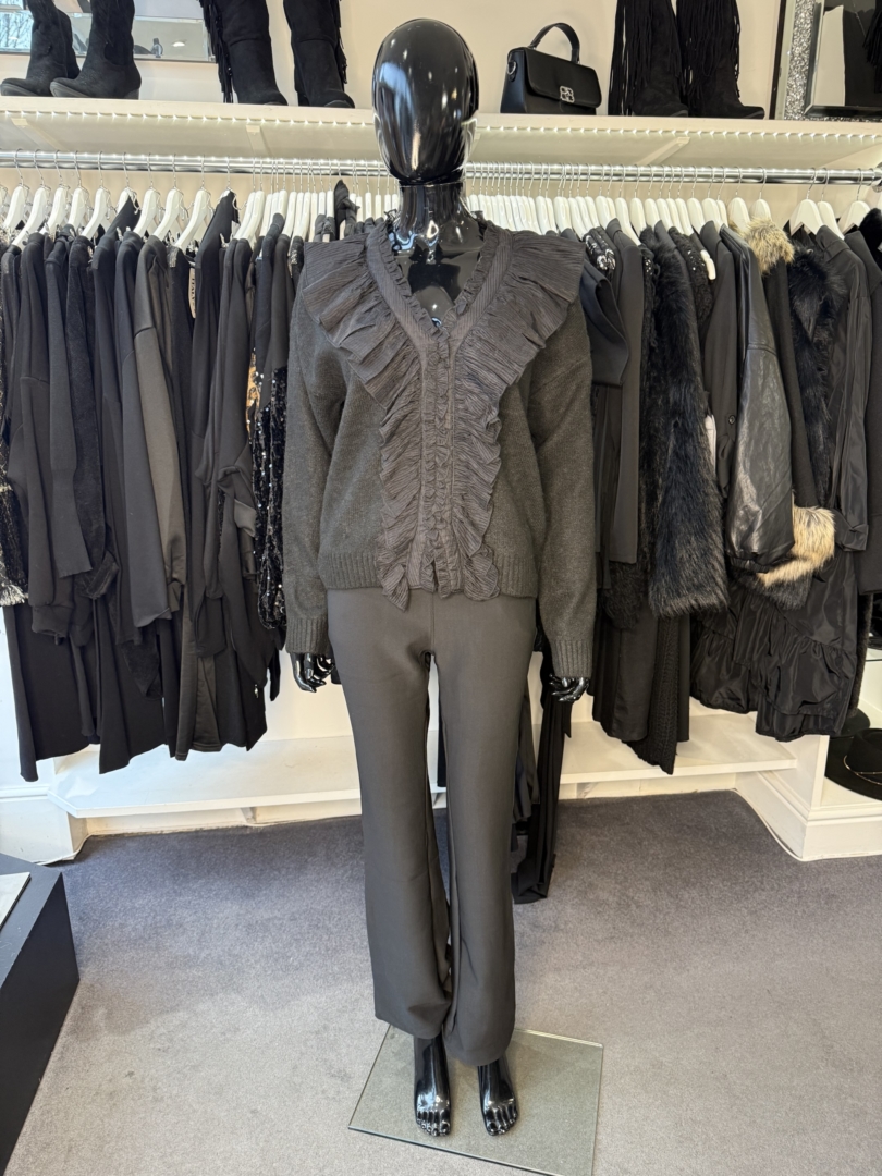 Thick Knit Jumper With Frill Detail - Image 2