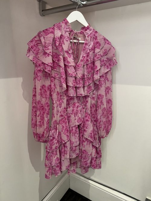 pink floral dress up