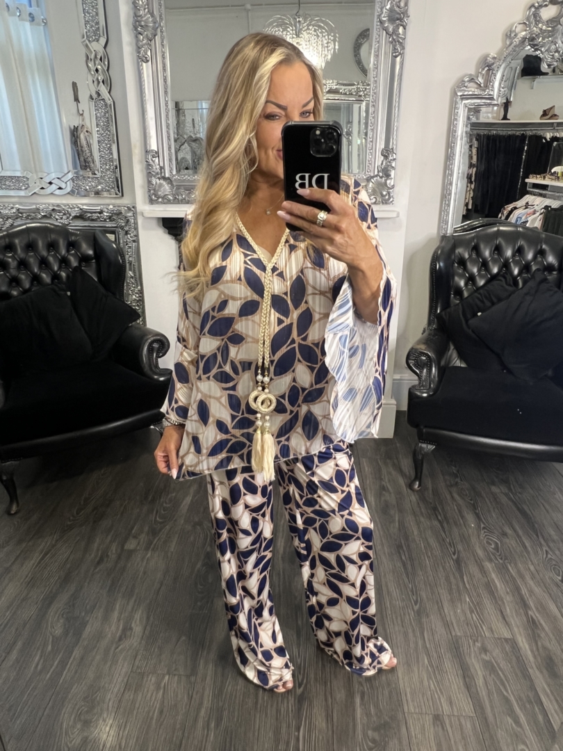 Chiffon Tunic Top and Lycra Based Trouser Set - Image 6