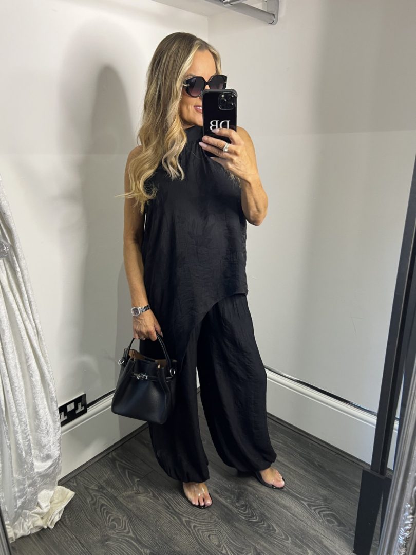 Halter Neck Co-ord With Balloon Trousers - Image 2