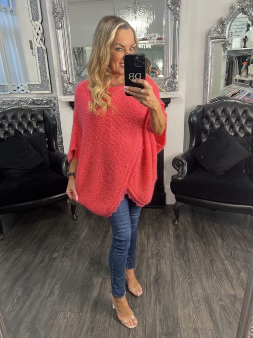 hot pink lace cross over 1