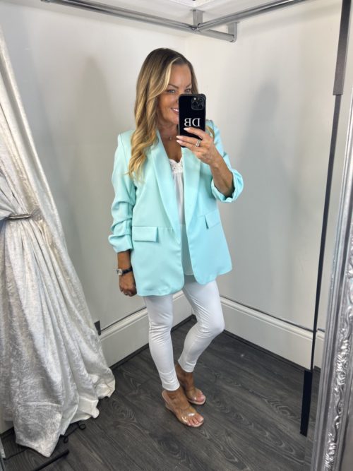teal bklazer